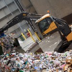 MRF Recycling Plant in Brighton. Internal processing and external architectural photographs taken on 28th May 2010.