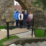 New footpath at Battle Abbey. From left: Cllr Richard Jessop, from Battle Town council, Cllr Kathryn Field, East Sussex County Council member for Battle, Nigel Bodle, from East Sussex County Council, Natasha Williams and Rosemary Nicolaou from English Heritage