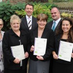 From left: Sue Shewell (ESCC principal registration officer), Karen Conquest (ESCC assessing officer), Andrew Dent (deputy registrar general for England and Wales), Cathy Manson, Steve Quayle (ESCC registration service manager), Anna Goddard