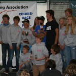 Members of the Spray Sprites Team 15 squad celebrate their success at the National Windsurfing Championships