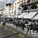 First World War website - The 2nd Home Counties Brigade of the Royal Field Artillery on their way to war, marching along the A259 at White Rock, Hastings, past what is now the Pig In Paradise