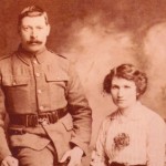 Recording Remembrance – Ernest Saunders, from Hailsham, died aged 31 in May 1917 and is buried at Etaples Military Cemetery, in northern France. His name is recorded on three memorials in Hailsham – on the town’s main First World War memorial, in High Street, and in plaques at the former Council Boys School and Parish Church. He is pictured with his wife, Elizabeth. (Pic copyright: David Dyer)