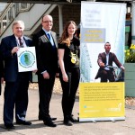 The Travel Choice Challenge runs throughout May 2015. Pictured (from left) at Lewes Railway Station are: Sarah Evans and Mark Epson, from Southern Rail, Patrick Warner, from Brighton & Hove Buses, and Harriet Knights, from Sustrans.