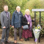 Launch of Rye Harbour cycle route named in tribute to Graham Mathews - pictured are Cllr Carl Maynard, East Sussex County Council lead member for transport and environment, with Graham’s parents, Brian and Sue Mathews