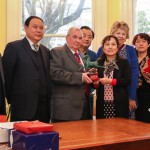 Senior law officials from China with Cllr Colin Belsey, chairman of East Sussex County Council, and his wife Terri Belsey