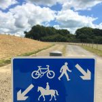 Sign on the Greenways which run alongside Combe Valley Way