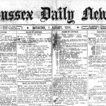 World War One newspaper. Scans of the Sussex Daily news from Saturday, August 1 1914.