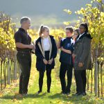 Open Doors visits - Students from Peacehaven Community School learn about the science behind wine-making from Richard James, at Rathfinny Wine Estate, in Alfriston