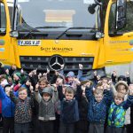 Gritter Salty McSaltface at Denton Community Primary School, Newhaven