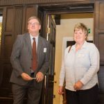 Cllr Bill Bentley, lead member for communities and ESCC project manager Carol Burns cut the ribbon to officially open Southover Grange