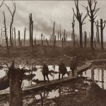 Battle of Passchendaele – Australian gunners in Château Wood near Hooge, in October 1917