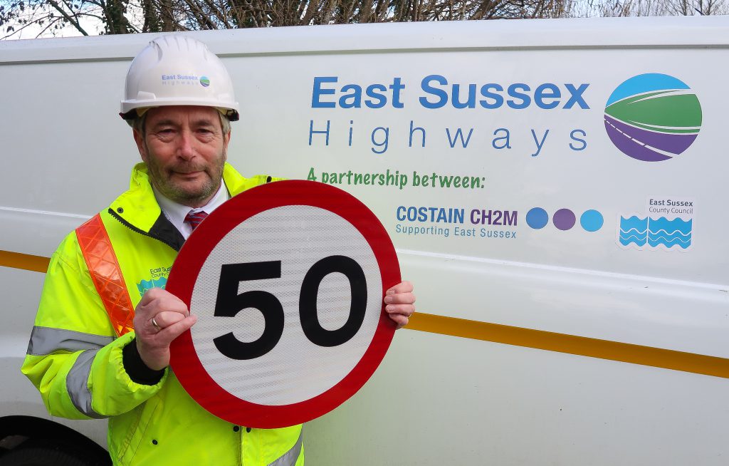 Bernie Gorringe has worked for East Sussex Highways for 50 years