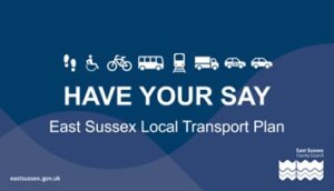 have your say text and transport images