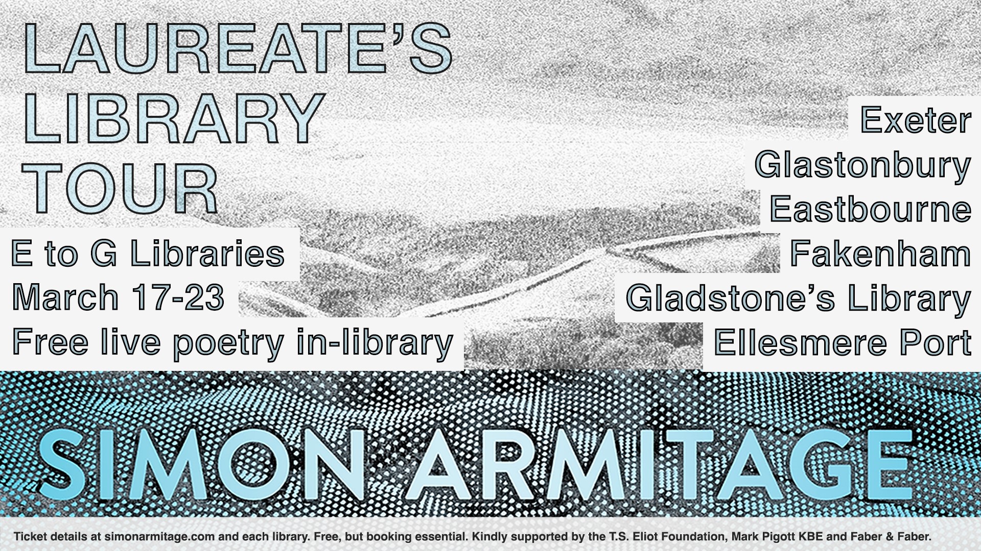 simon armitage library tour 2023