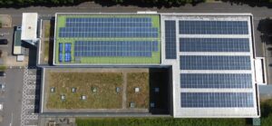 solar panels on the roof of The Keep